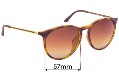 Ray Ban RB4274-F Replacement Lenses 57mm wide 