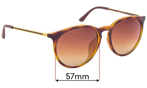Sunglass Fix Replacement Lenses for Ray Ban RB4274-F - 57mm Wide 