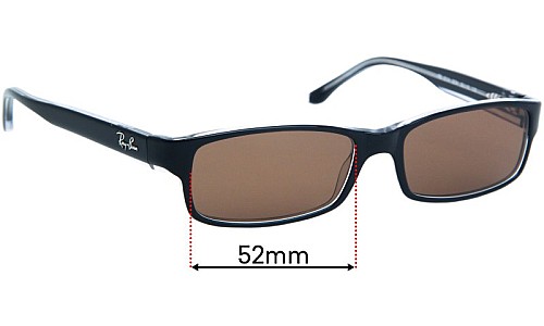 Sunglass Fix Replacement Lenses for Ray-Ban RB5114 - 52mm Wide 
