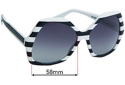 Sunglass Fix Replacement Lenses for Savage Sunglasses Paris - 58mm Wide 