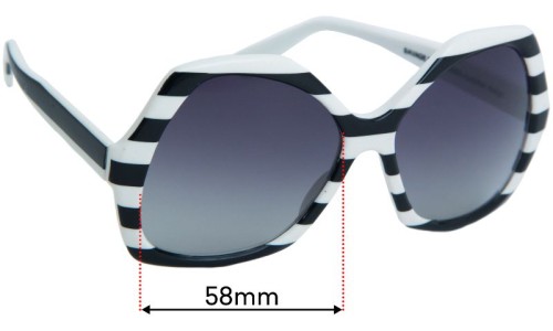 Sunglass Fix Replacement Lenses for Savage Paris - 58mm Wide 