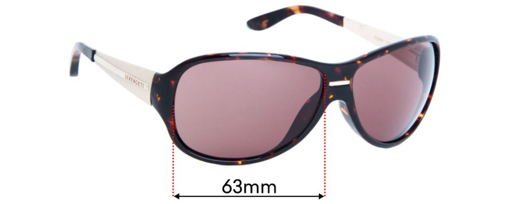 Sunglass Fix Replacement Lenses for Serengeti Roma - 63mm Wide