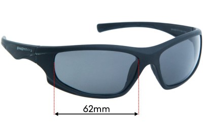 Shady Rays XS-5208 Replacement Lenses 62mm wide 