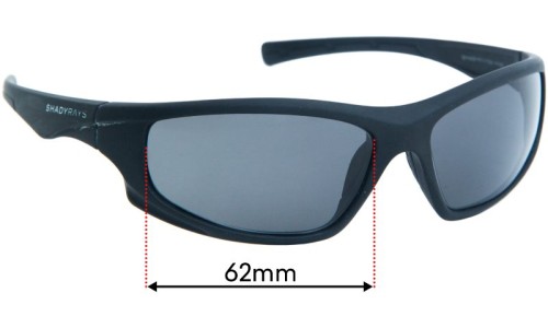 Sunglass Fix Replacement Lenses for Shady Rays XS-5208 - 62mm Wide 