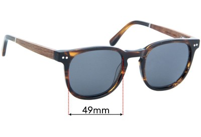Sunglass Fix Replacement Lenses for Shwood Topo - 49mm Wide 