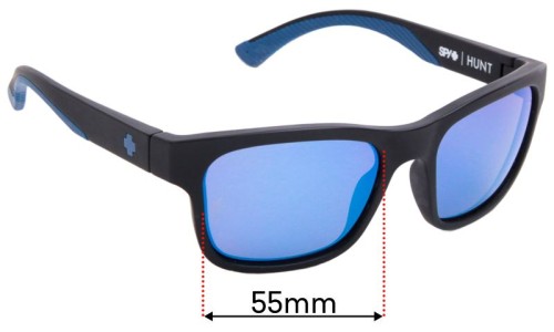 Sunglass Fix Replacement Lenses for Spy Optic Hunt - 55mm Wide 