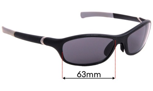 Sunglass Fix Replacement Lenses for Tag Heuer TH 6001 - 63mm Wide 