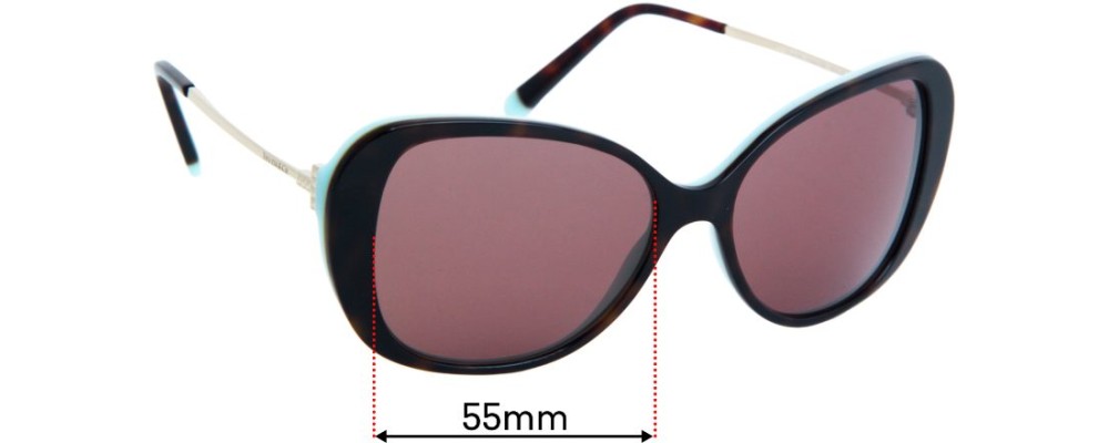 Sunglass Fix Replacement Lenses for Tiffany & Co TF4156 - 55mm Wide