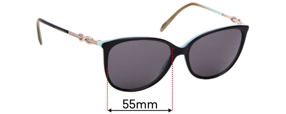 Sunglass Fix Replacement Lenses for Tiffany & Co TF 2143-B - 55mm Wide