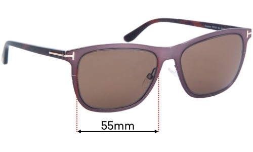 Sunglass Fix Replacement Lenses for Tom Ford Alasdhair TF526 - 55mm Wide 
