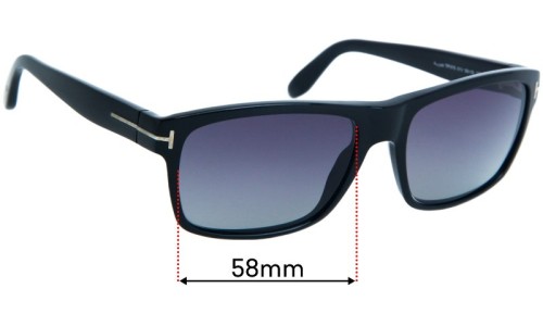 Sunglass Fix Replacement Lenses for Tom Ford August TF678 - 58mm Wide 