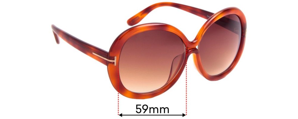 Sunglass Fix Replacement Lenses for Tom Ford Gisella TF388-F - 59mm Wide