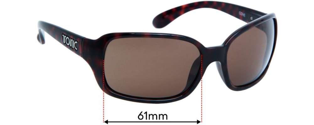 Sunglass Fix Replacement Lenses for Tonic Cove - 61mm Wide