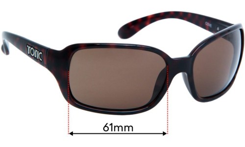 Sunglass Fix Replacement Lenses for Tonic Cove - 61mm Wide 