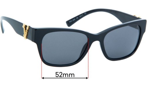 Sunglass Fix Replacement Lenses for Versace MOD 3283 - 52mm Wide 