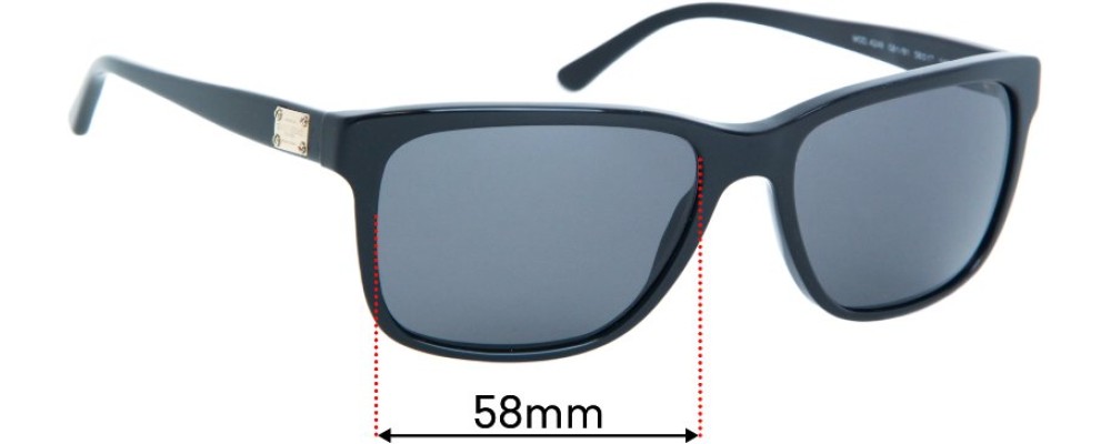 Sunglass Fix Replacement Lenses for Versace MOD 4249 - 58mm Wide