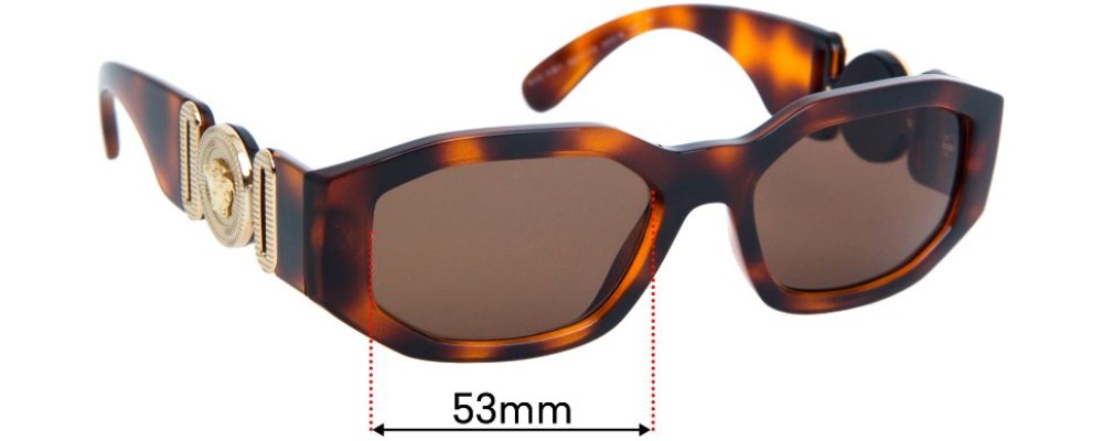 Sunglass Fix Replacement Lenses for Versace MOD 4361 - 53mm Wide