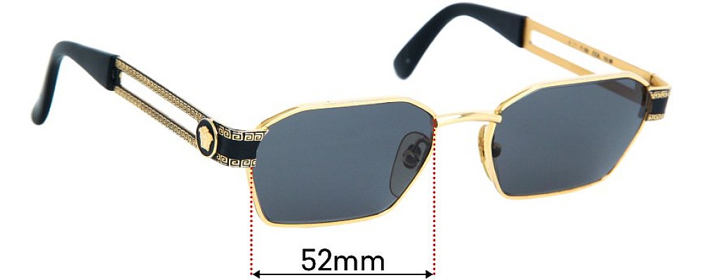 Sunglass Fix Replacement Lenses for Versace MOD S69 - 52mm Wide