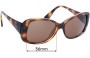 Sunglass Fix Lentes de Repuesto para Vogue VO2843-S - 56mm Wide 