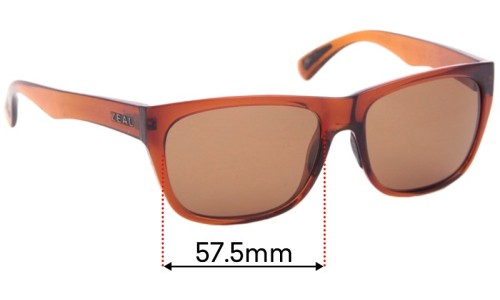 Sunglass Fix Replacement Lenses for Zeal Carson - 58mm Wide 