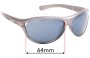 Sunglass Fix Lentes de Repuesto para Zerorh+ Enthyus RH65106 - 64mm Wide 