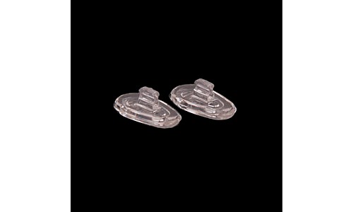15mm Tear Shaped Push Fit Silicone Nose Pads - Side View 