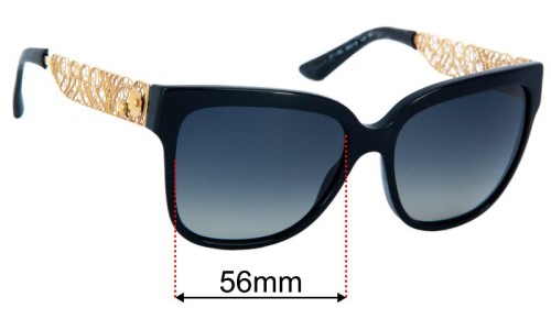 Dolce & Gabbana DG4212 Replacement Sunglass Lenses - 56mm 