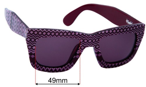 Ksubi Atik Replacement Lenses 49mm wide 