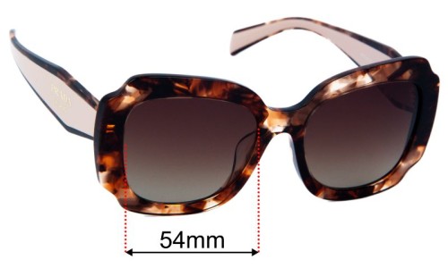 Prada SPR16Y-F  Lentes de Repuesto 54mm wide 