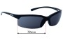 Sunglass Fix Replacement Lenses for Killer Loop KL4147 - 72mm Wide 