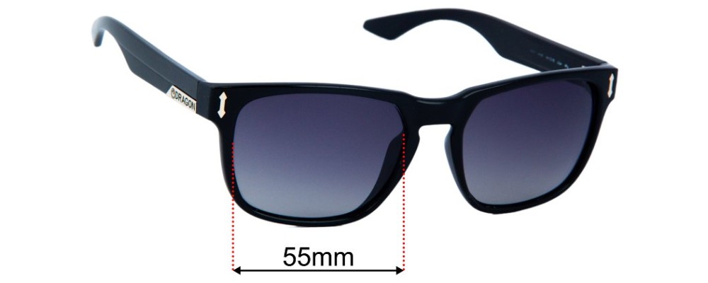 Sunglass Fix Replacement Lenses for Dragon Monarch - 55mm Wide