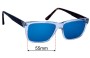 Sunglass Fix Ersatzgläser für Rip Curl Trestles - 55mm Wide 