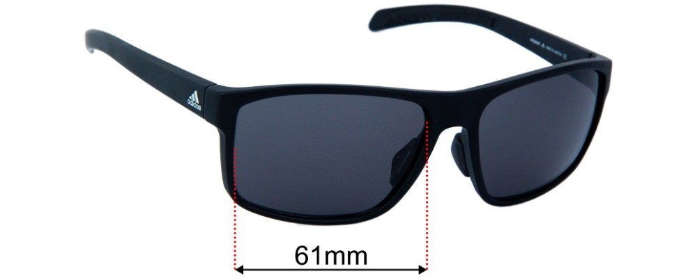 Sunglass Fix Replacement Lenses for Adidas A423 Whipstart - 61mm Wide