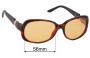 Sunglass Fix Replacement Lenses for Christian Dior Zemire 2 - 56mm Wide 