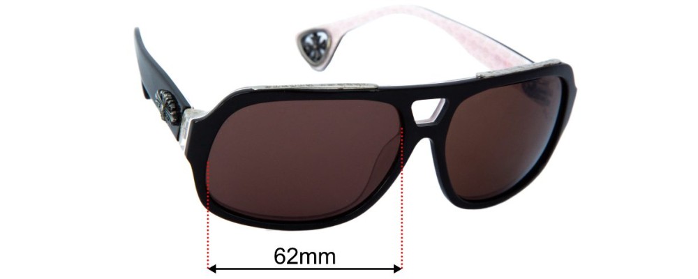 Chrome Hearts Boink 62mm Replacement Lenses