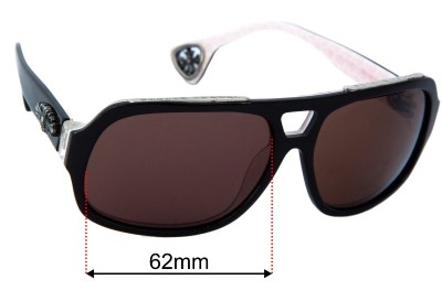 Chrome Hearts Boink Replacement Lenses 62mm wide 