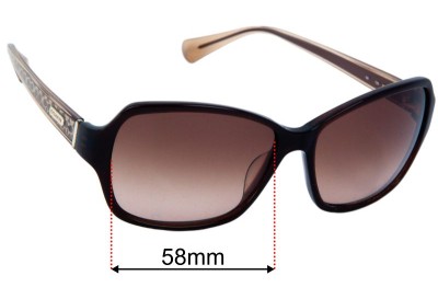Coach S2049 Replacement Lenses 58mm wide 