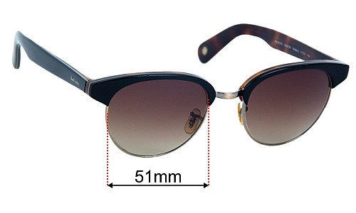 Sunglass Fix Replacement Lenses for Paul Smith Redbury - 51mm Wide 