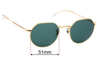 Ray Ban RB3565 Jack Replacement Lenses 51mm wide 