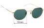 Sunglass Fix Verres de Remplacement pour Ray-Ban RB3565 Jack - 51mm Wide 