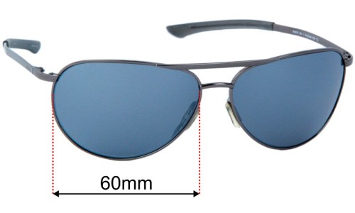 Smith Serpico Slim Replacement Sunglass Lenses - 60mm wide 