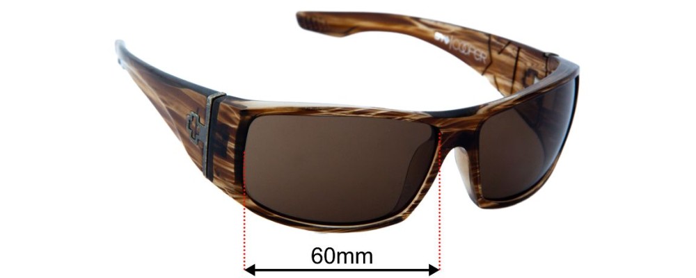 Sunglass Fix Replacement Lenses for Spy Optic Cooper - 60mm Wide