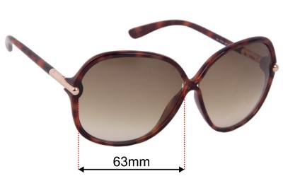 Tom Ford Islay TF224 Replacement Lenses 63mm wide 