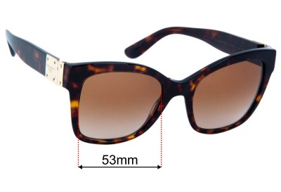 Dolce & Gabbana DG4309  Replacement Lenses 53mm wide 
