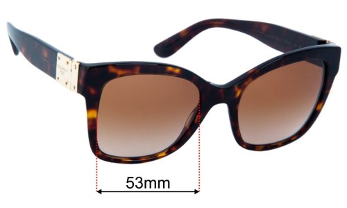 Dolce & Gabbana DG4309  Replacement Lenses 53mm wide 