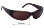 Sunglass Fix Ersatzgläser für Arnette Catfish AN4174 - 61mm Wide 