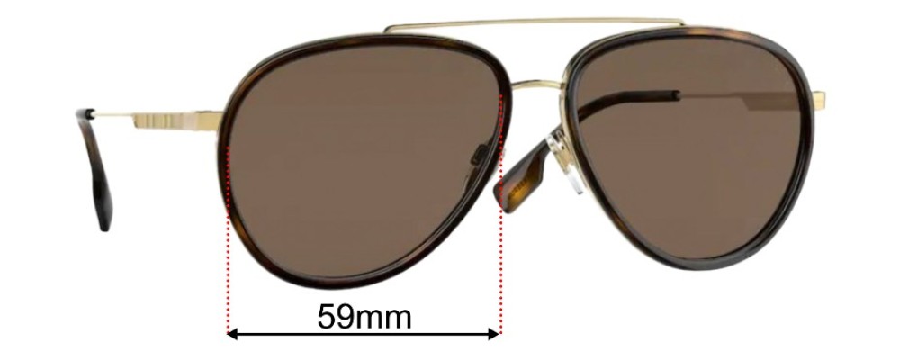 Burberry B 3125 Replacement Lenses - 59mm