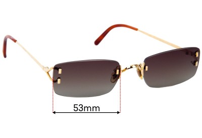 Cartier 3503474 Replacement Lenses 53mm wide 