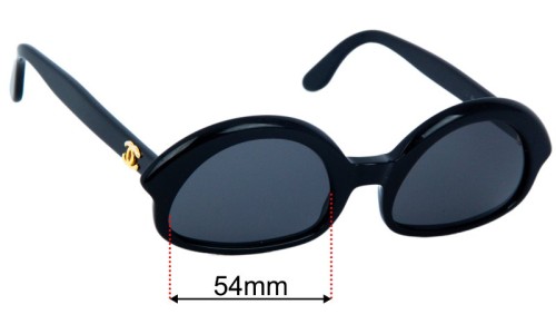 Chanel 01944 Replacement Sunglass Lenses - 54mm wide 