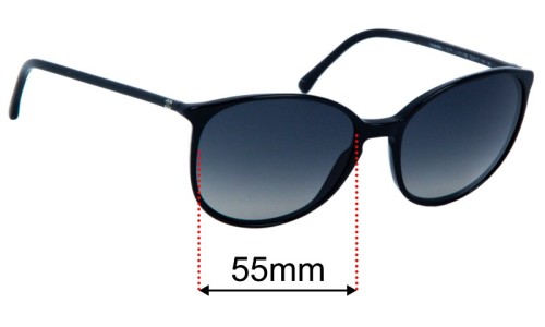 Chanel 5278 Replacement Sunglass Lenses 55mm 